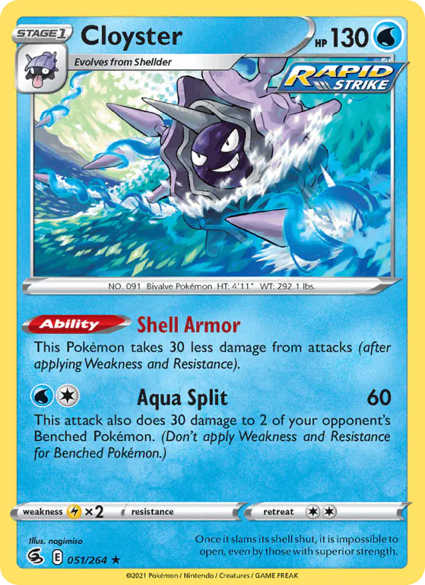 Carta Cloyster 051/264 de Fusion Strike