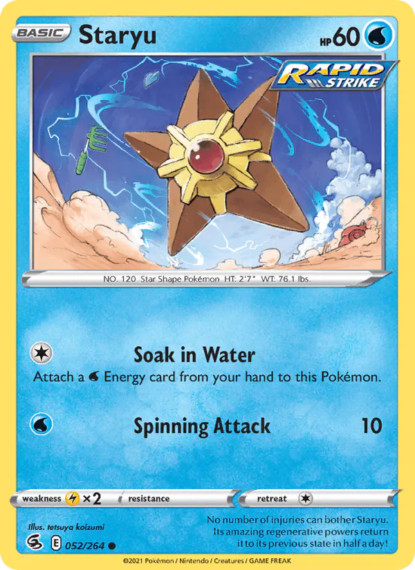 Carta Staryu 052/264 de Fusion Strike
