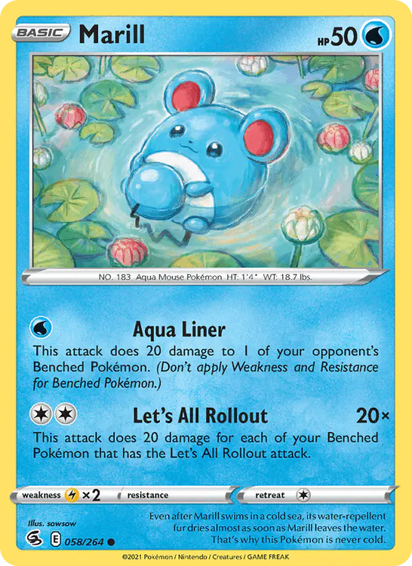 Carta Marill 058/264 de Fusion Strike
