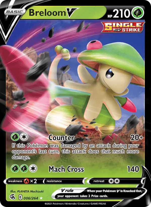 Carta Breloom V 006/264 de Fusion Strike