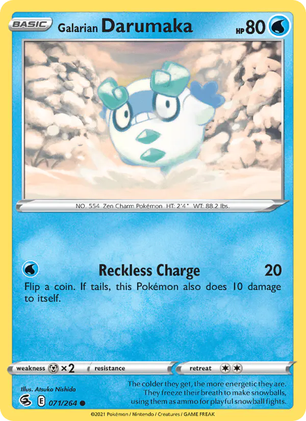 Carta Galarian Darumaka 071/264 de Fusion Strike