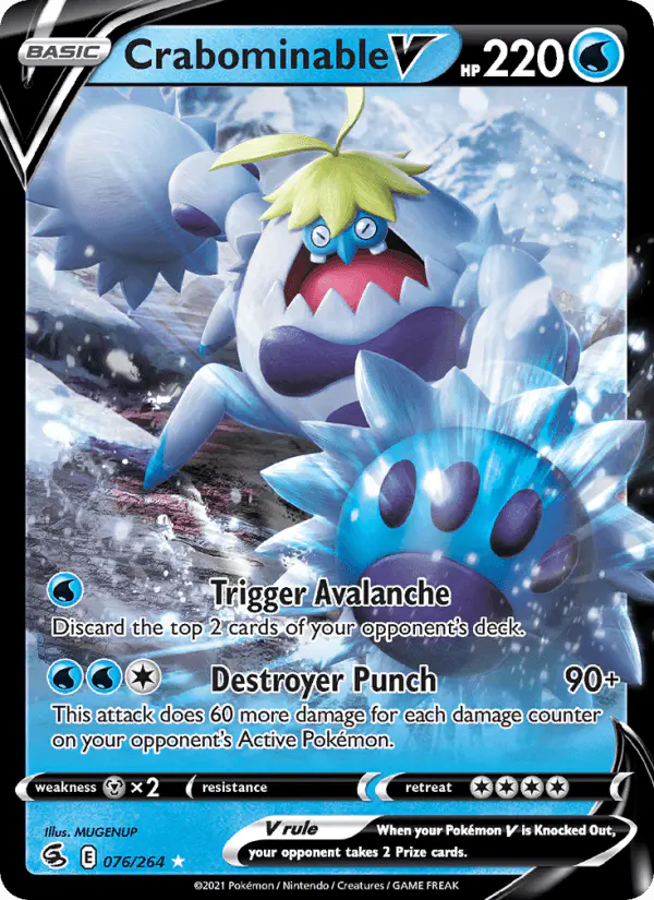 Carta Crabominable V 076/264 de Fusion Strike
