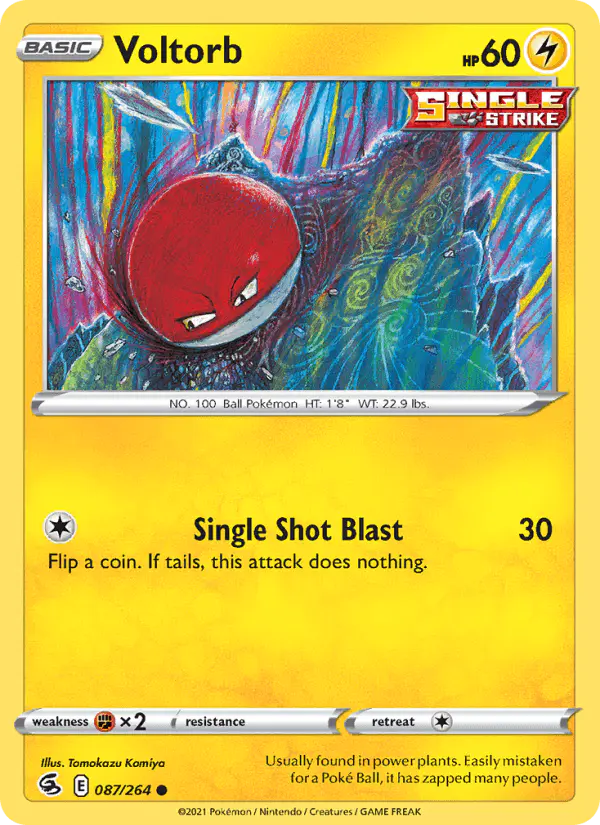 Carta Voltorb 087/264 de Fusion Strike