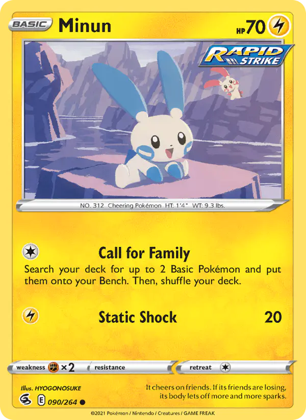 Carta Minun 090/264 de Fusion Strike