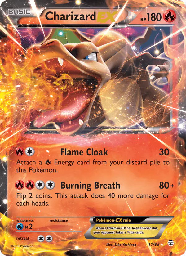 Carta Charizard EX 11/83 de Generations