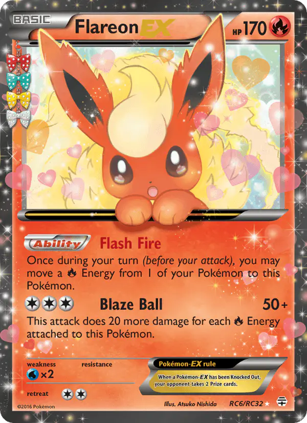 Carta Flareon EX RC6 de Generations
