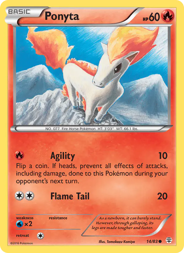 Carta Ponyta 14/83 de Generations