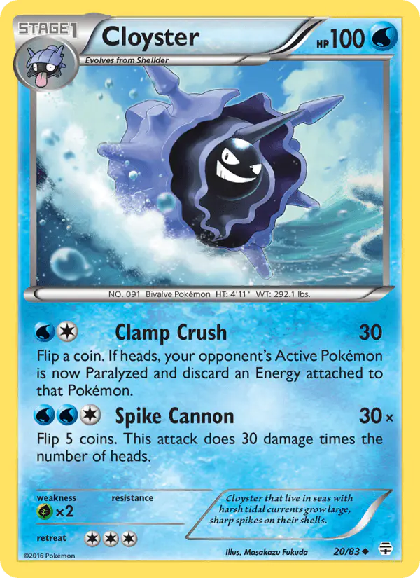 Carta Cloyster 20/83 de Generations