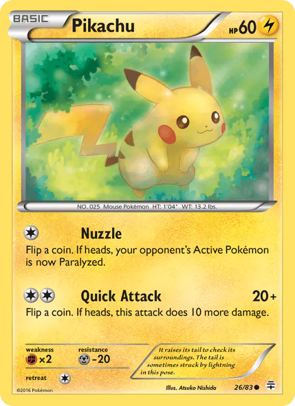 Carta Pikachu 26/83 de Generations