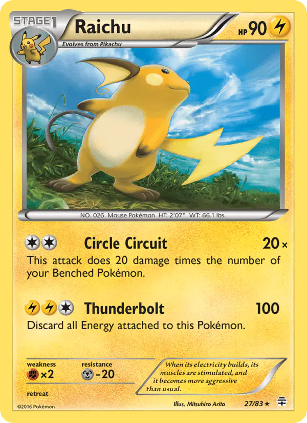 Carta Raichu 27/83 de Generations
