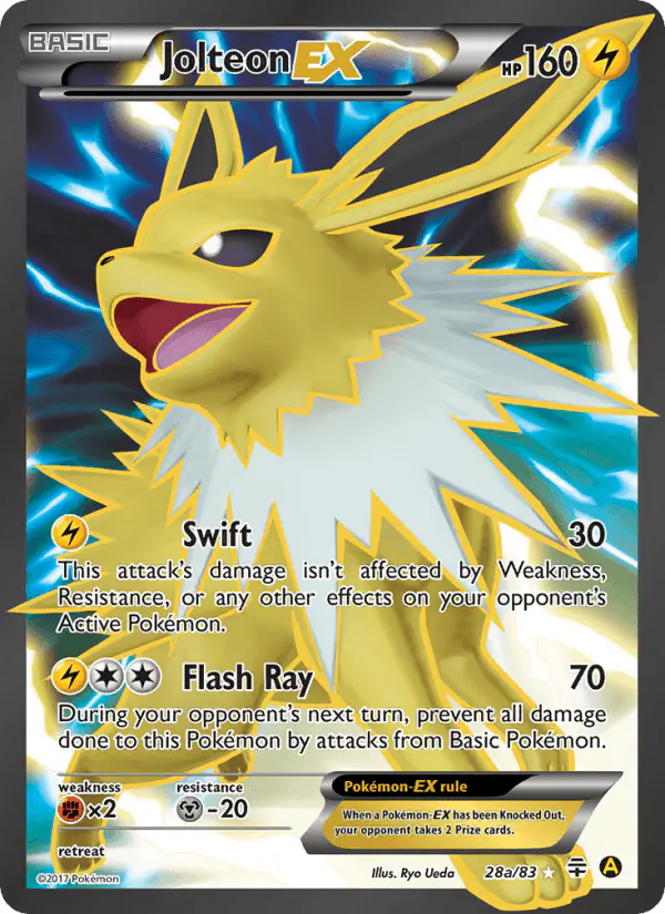 Carta Jolteon EX 28/83 de Generations