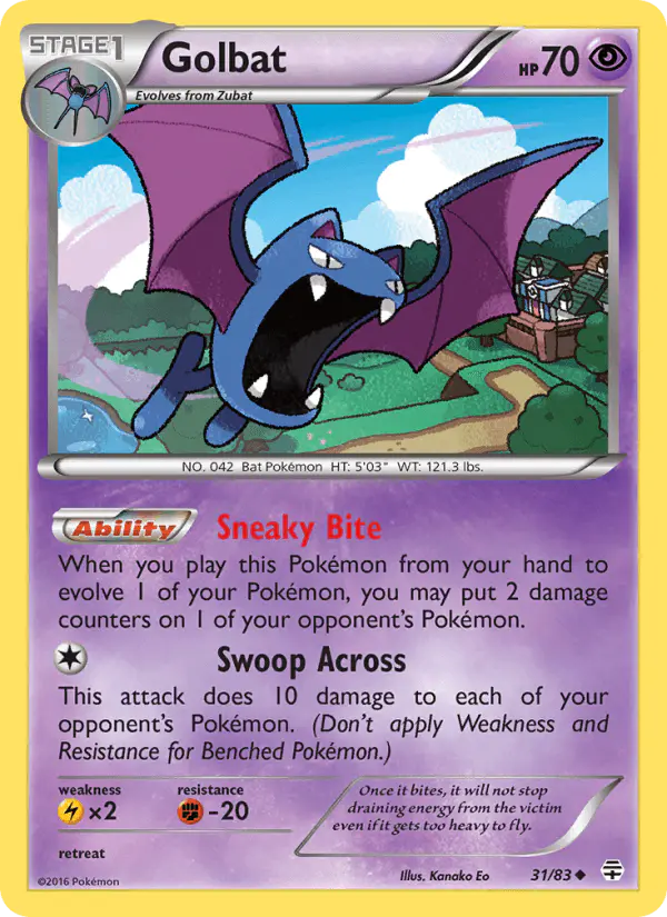 Carta Golbat 31/83 de Generations