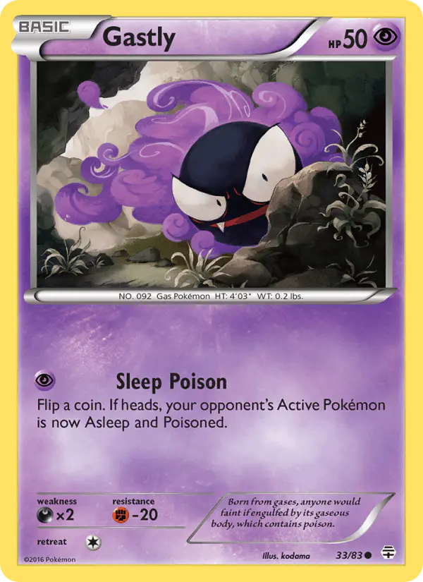 Carta Gastly 33/83 de Generations