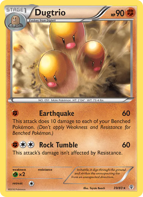 Carta Dugtrio 39/83 de Generations