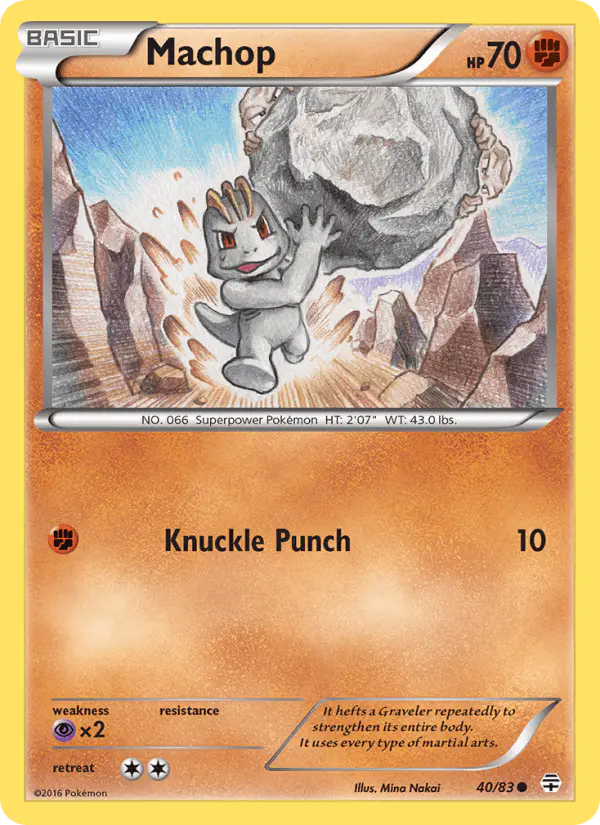 Carta Machop 40/83 de Generations