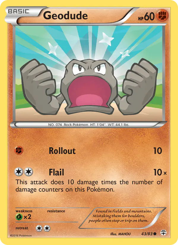 Carta Geodude 43/83 de Generations
