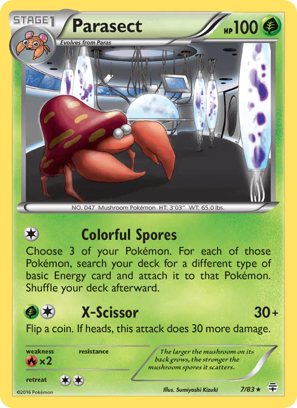 Carta Parasect 7/83 de Generations