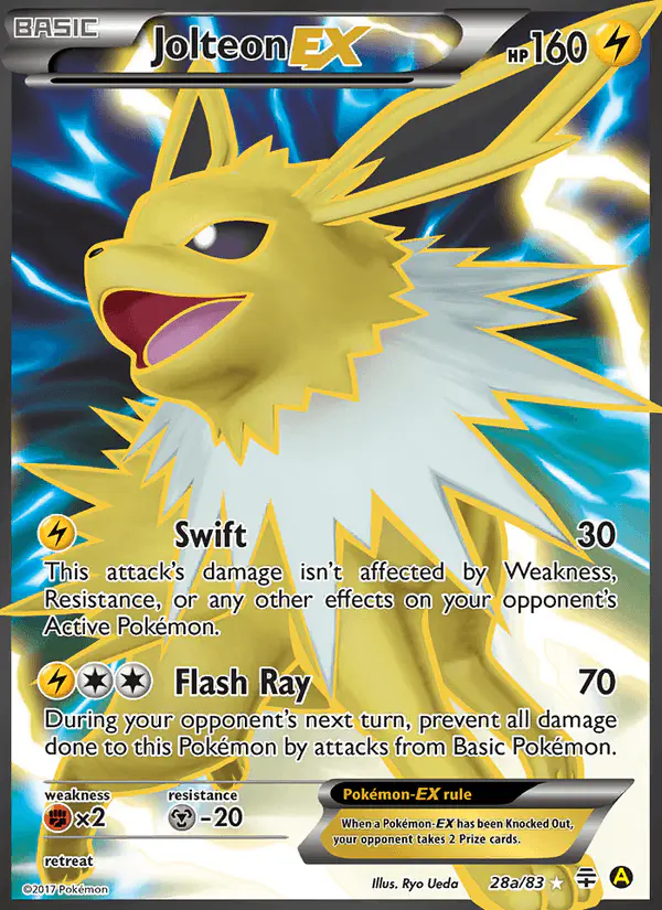 Carta Jolteon-EX 28a de Generations