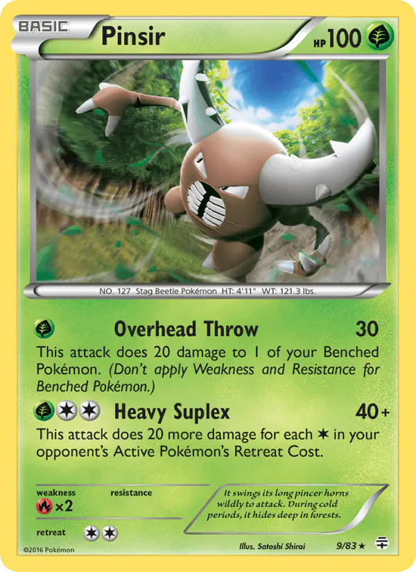 Carta Pinsir 9/83 de Generations