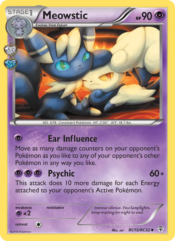Carta Meowstic RC15 de Generations