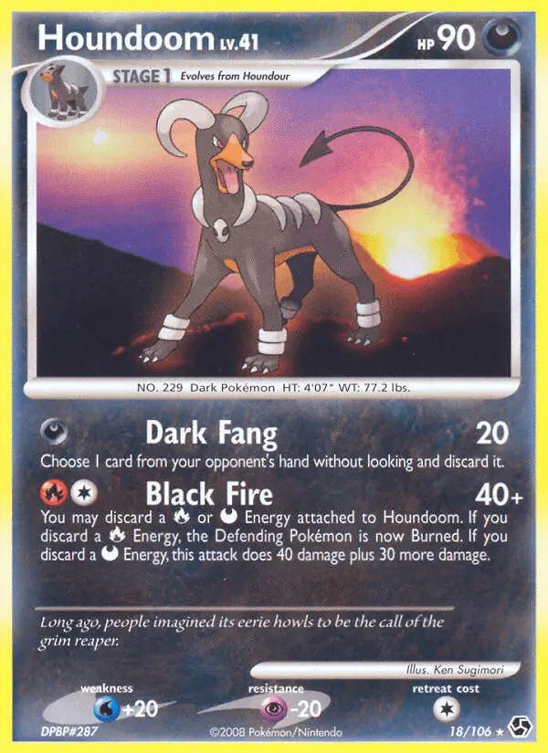 Carta Houndoom 18/106 de Great Encounters