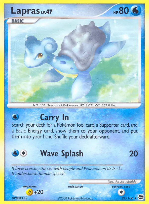 Carta Lapras 21/106 de Great Encounters