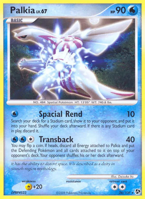 Carta Palkia 26/106 de Great Encounters