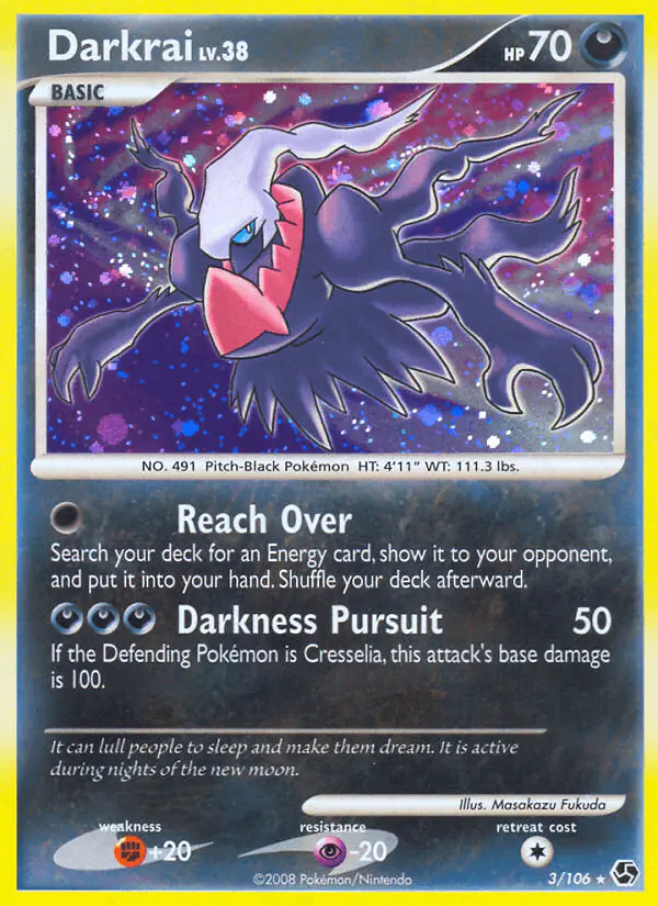 Carta Darkrai 3/106 de Great Encounters
