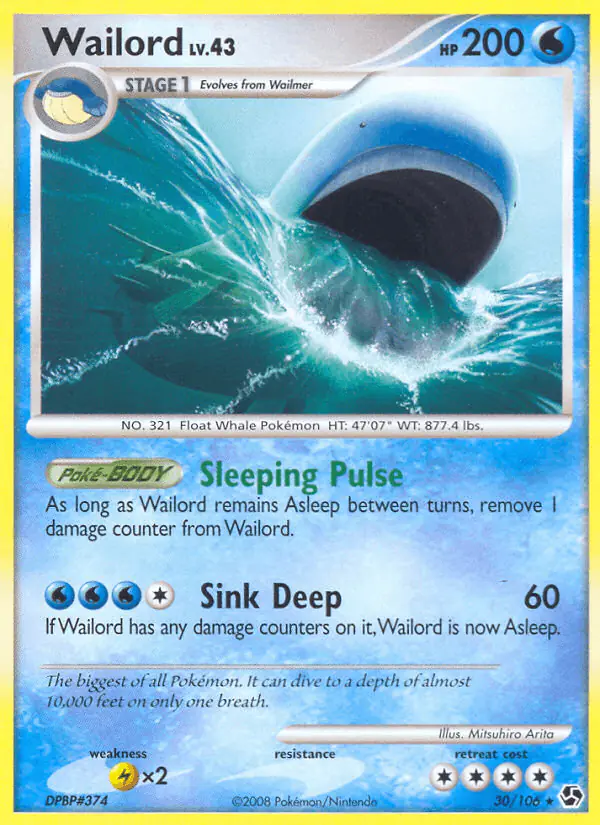 Carta Wailord 30/106 de Great Encounters
