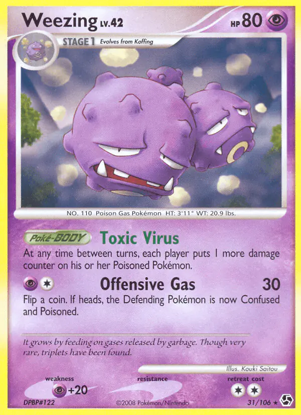 Carta Weezing 31/106 de Great Encounters