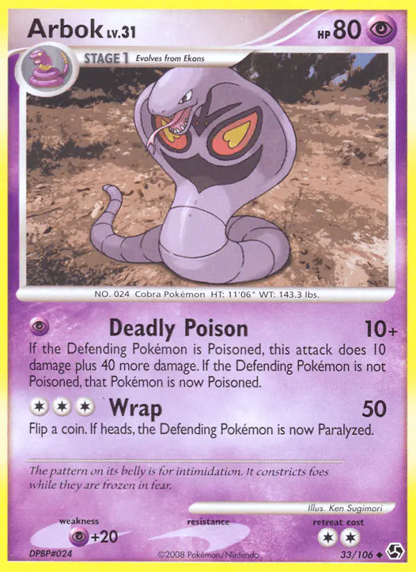 Carta Arbok 33/106 de Great Encounters