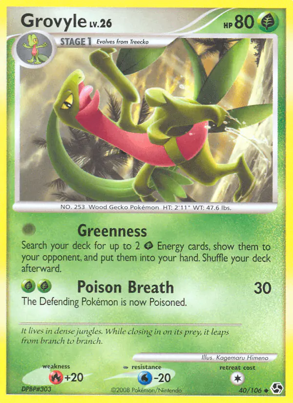 Carta Grovyle 40/106 de Great Encounters
