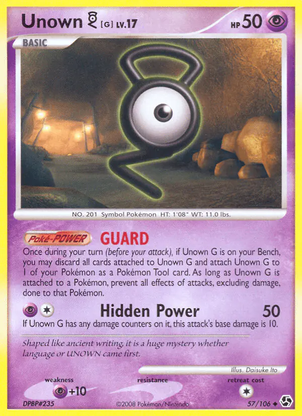 Carta Unown G 57/106 de Great Encounters