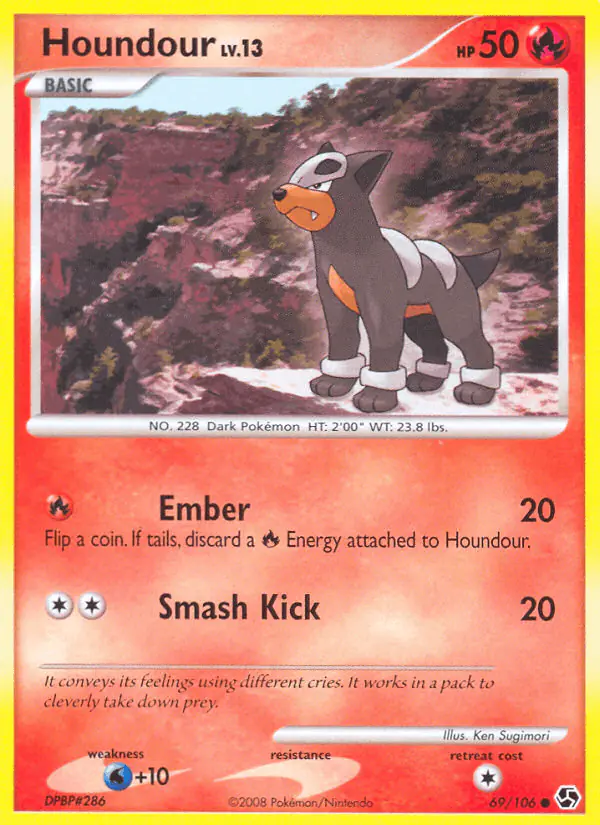 Carta Houndour 69/106 de Great Encounters