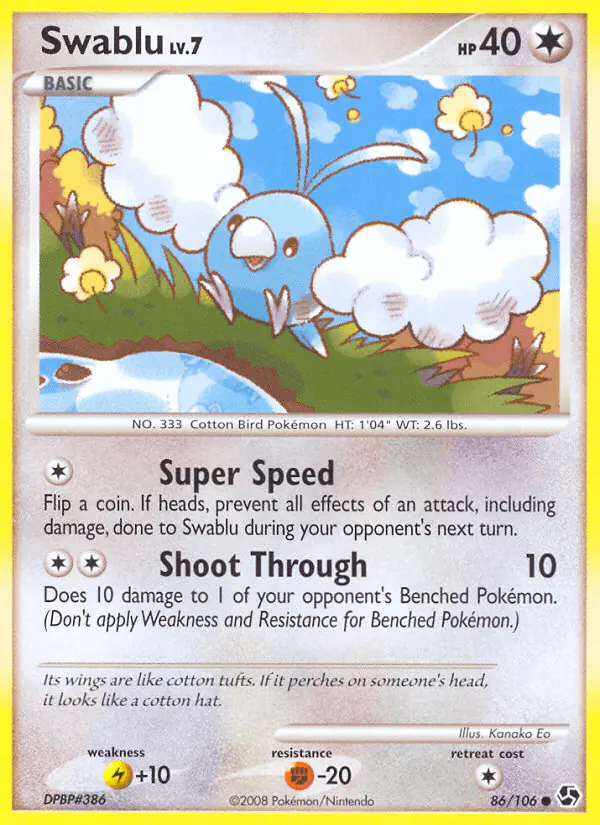 Carta Swablu 86/106 de Great Encounters