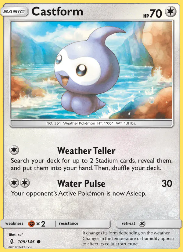 Carta Castform 105/145 de Guardians Rising