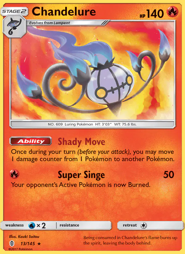 Carta Chandelure 13/145 de Guardians Rising