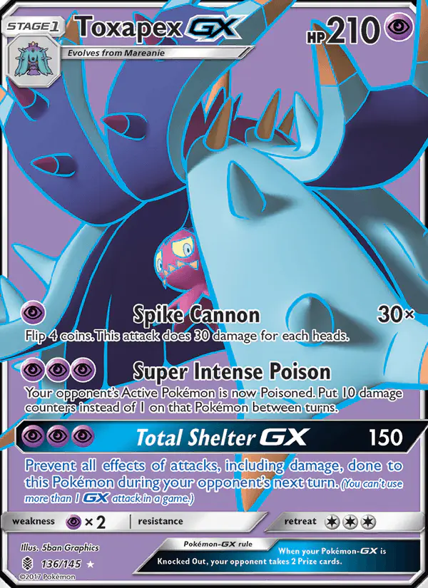 Carta Toxapex GX 136/145 de Guardians Rising