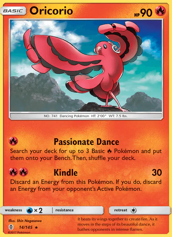 Carta Oricorio 14/145 de Guardians Rising