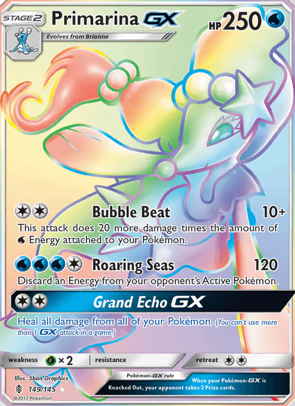 Carta Primarina GX 149/145 de Guardians Rising