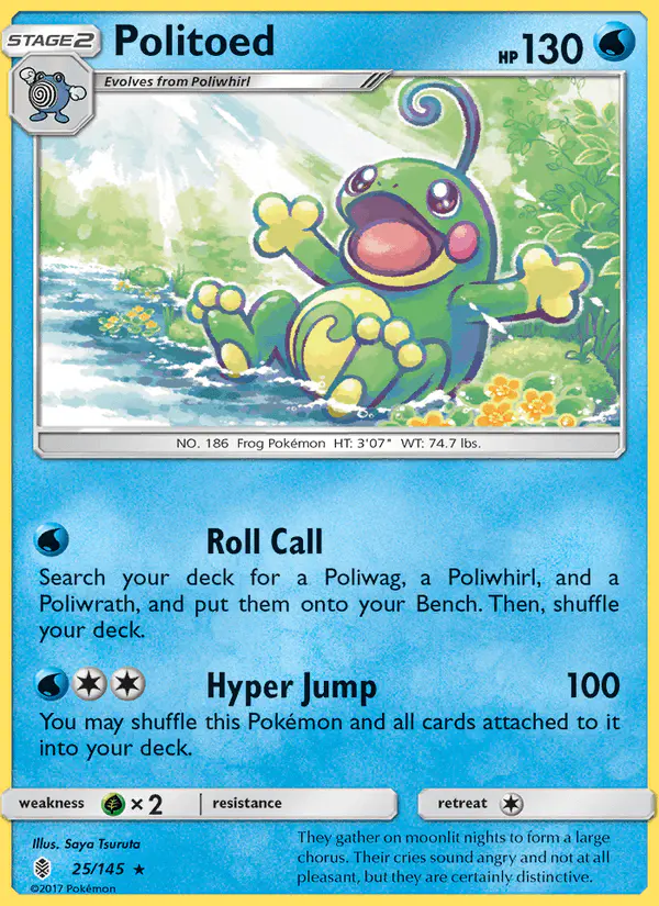 Carta Politoed 25/145 de Guardians Rising