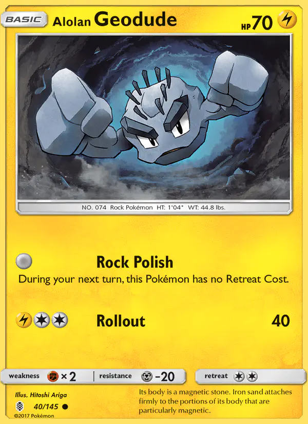 Carta Alolan Geodude 40/145 de Guardians Rising