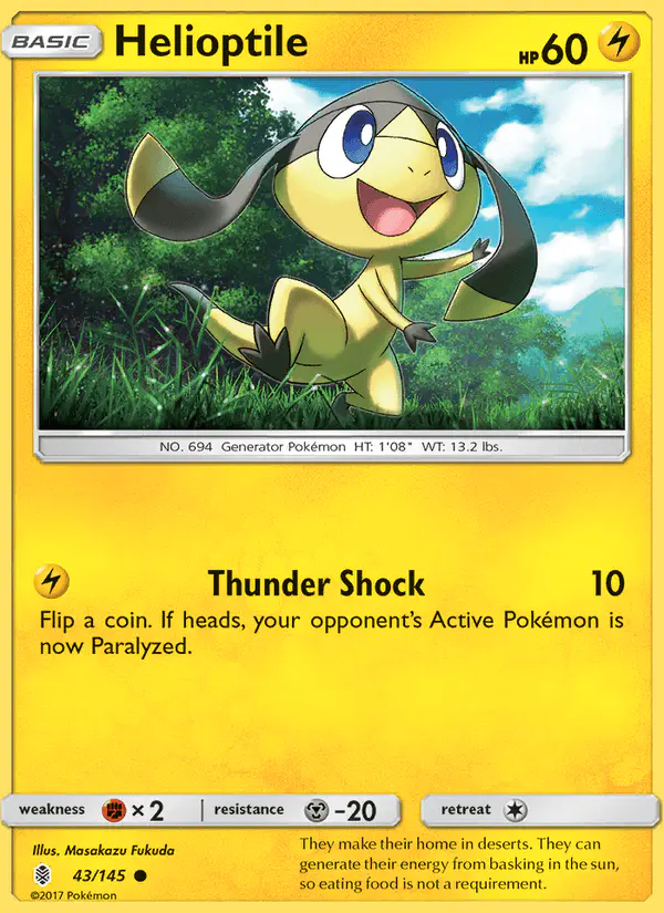 Carta Helioptile 43/145 de Guardians Rising