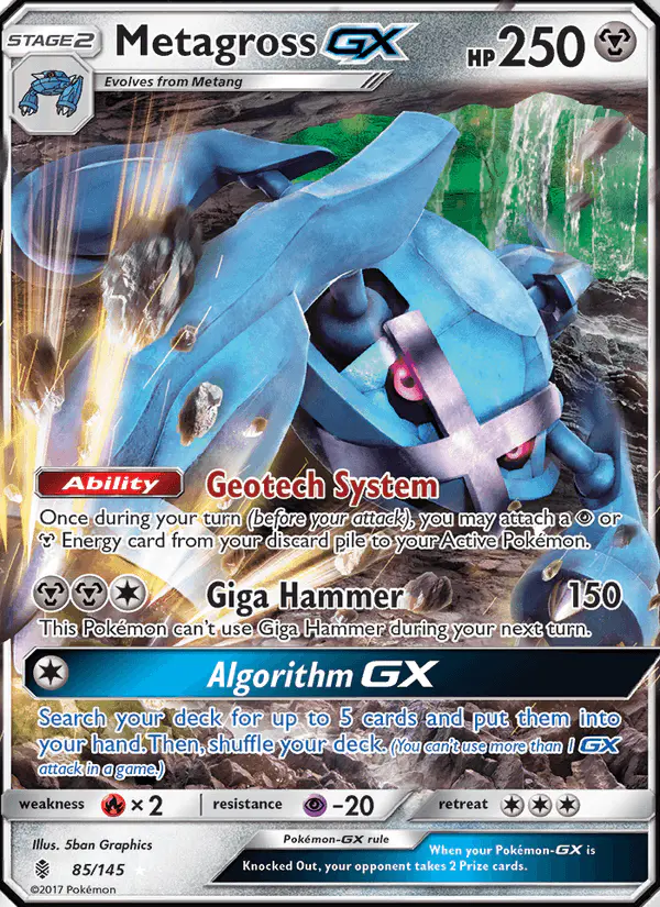 Carta Metagross GX 85/145 de Guardians Rising