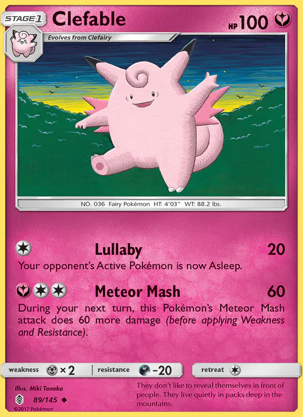 Carta Clefable 89/145 de Guardians Rising