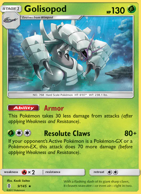 Carta Golisopod 9/145 de Guardians Rising