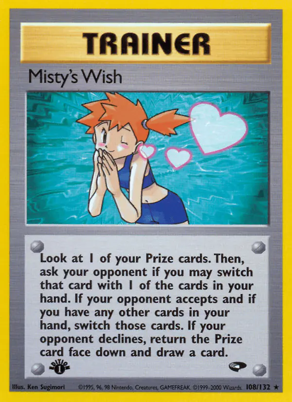 Carta Misty's Wish 108/132 de Gym Challenge
