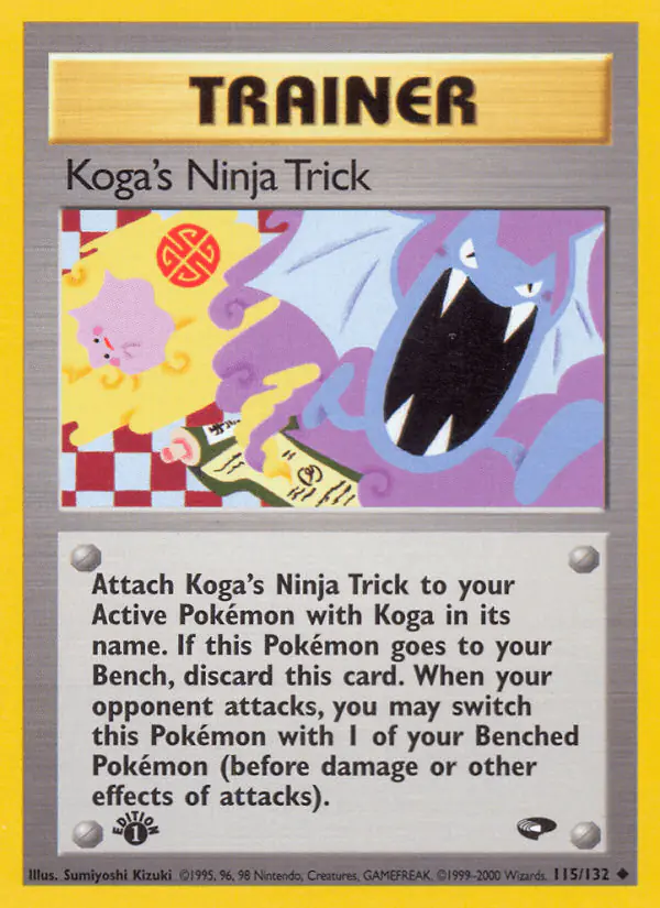Carta Koga's Ninja Trick 115/132 de Gym Challenge