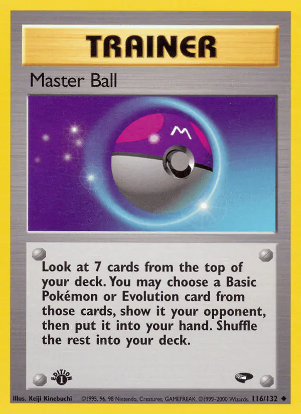 Carta Master Ball 116/132 de Gym Challenge