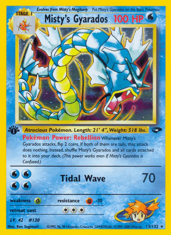 Carta Misty's Gyarados 13/132 de Gym Challenge